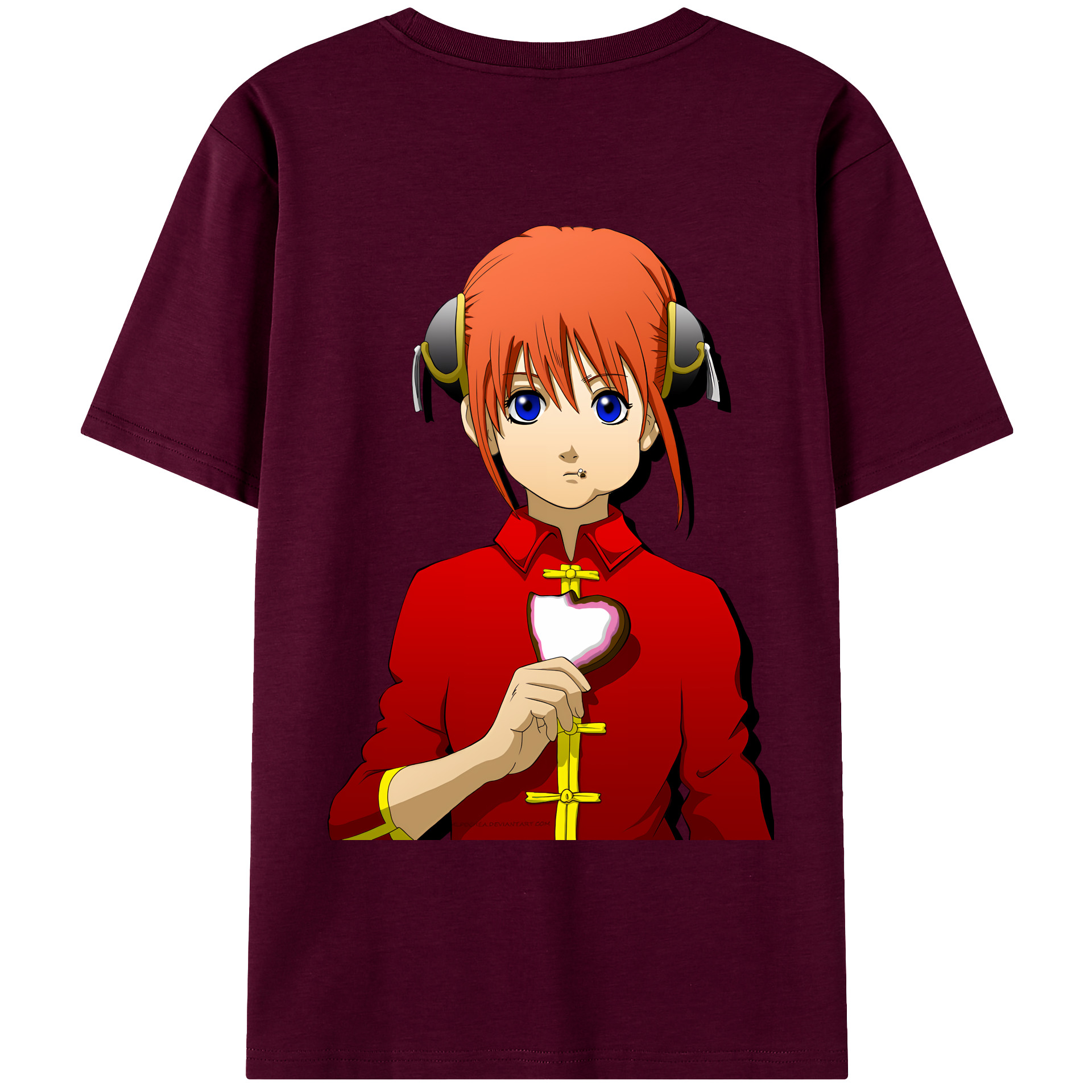 （画像用） ぎんたま 坂田銀時（さかたぎんとき） 神楽 志村新八（しむら しんぱち） GINTAMA Sakata Gintoki Kagura Shimura Shinpachi レディース半袖Tシャツ(バックプリント)